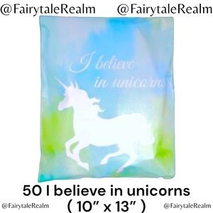 10”x13” I believe in unicorns ( 50 ) Poly Mailers, Shipping Envelopes, Gift Bags